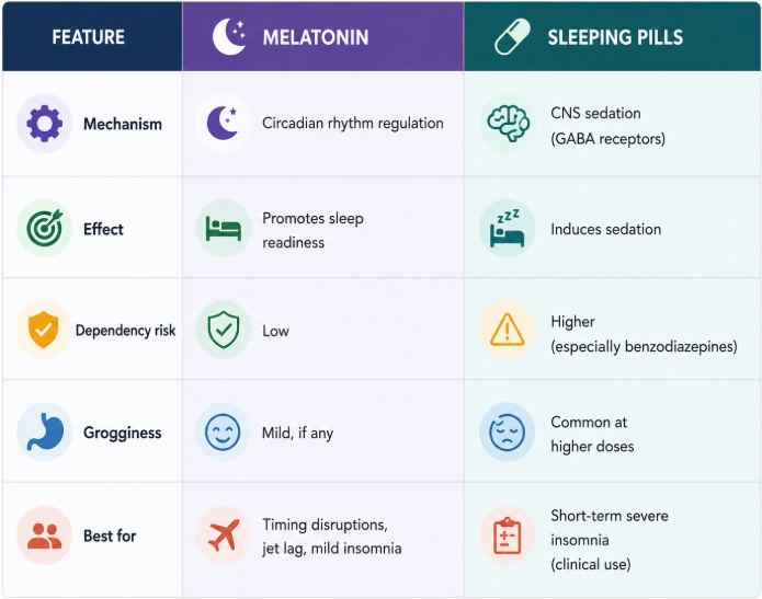Melatonin supporting better sleep
